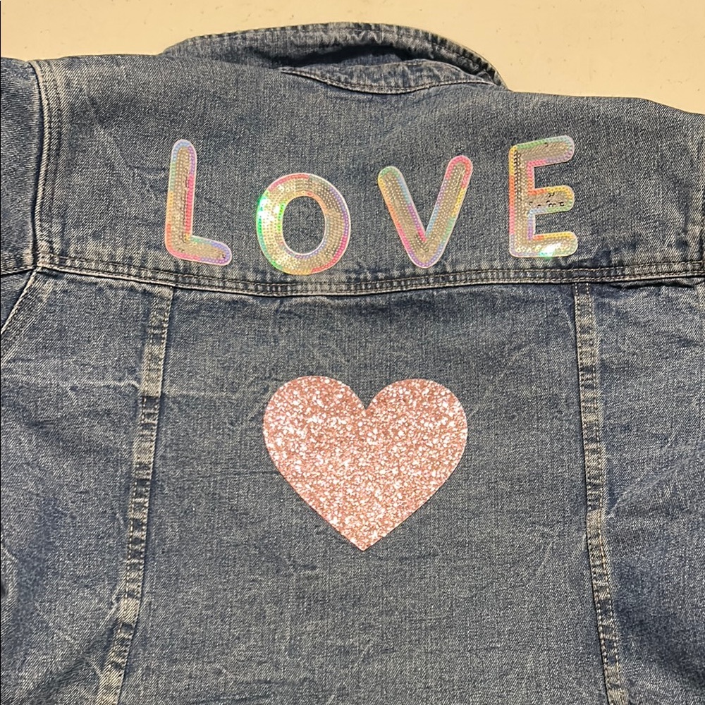 Reba Blue Jean Jacket with LOVE Design